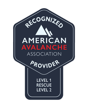 American Avalanche Association recognized provider: Level 1, Rescue, Level 2