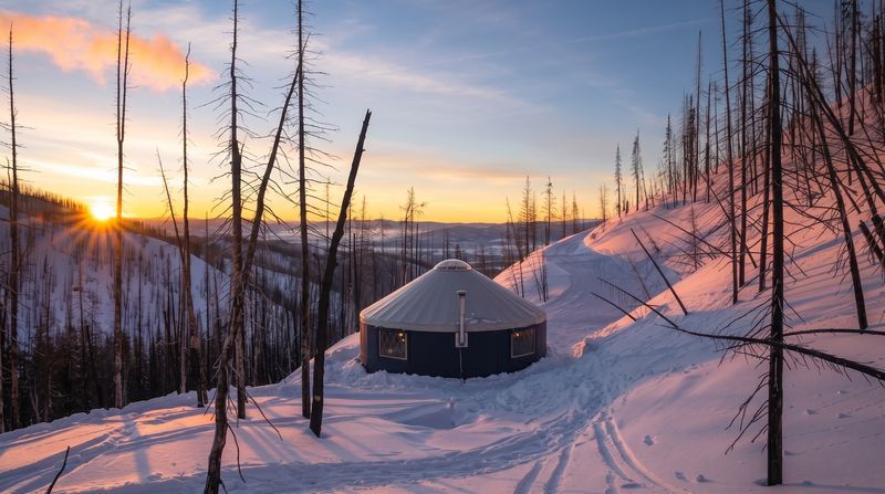 Alpine Yurt at sunrise