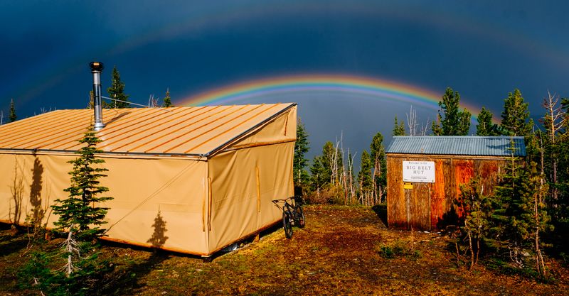 Rainbow over the Big Belt Hut